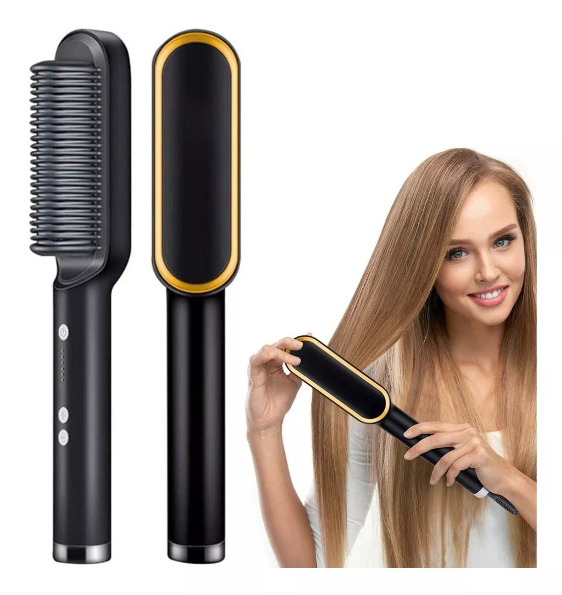 LissMagic - Cepillo Alisador 2 en 1